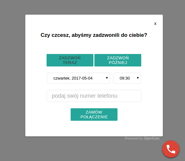 CallButton – Zadzwonimy do Ciebie!